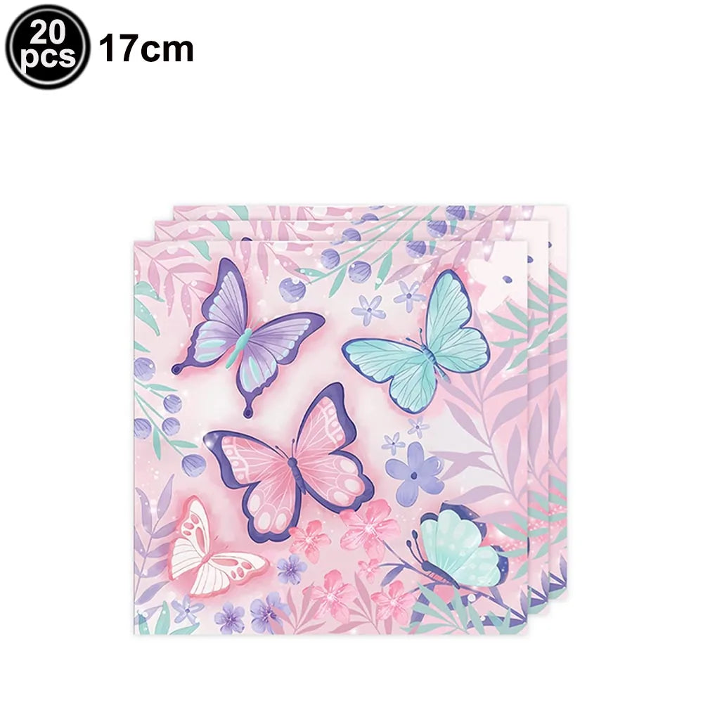 1set Pink Butterfly Balloons 32inch Number Balloon Set Happy Birthday Butterfly Foil Balloon Baby Shower Birthday Party Decors