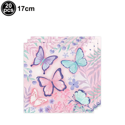 1set Pink Butterfly Balloons 32inch Number Balloon Set Happy Birthday Butterfly Foil Balloon Baby Shower Birthday Party Decors