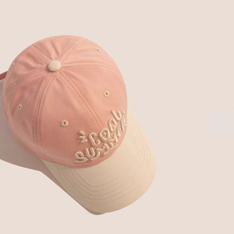 Contrasting Color Children Baseball Hat Kids Sun Shading Duck Tongue Cap Fashion Embroidery Baby Duckbill Hats 2-7Year Boys Girl