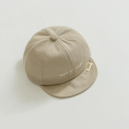 Solid Color Baby Baseball Cap Simple Letter Infant Peaked Hat Spring Autumn Adjustable Soft-brim Toddler Boy Girl Sun Hats