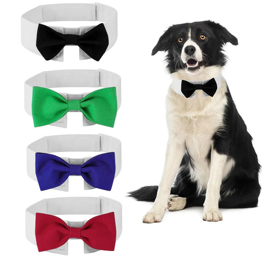 Sucado Adjustable Dog Cat Formal Necktie Tuxedo Bow Tie Collar Wholesale Pet Apparel Accessories for Wedding Holiday Party Gift