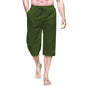 Cross border hot selling men's capris casual lightweight capris drawstring elastic waist