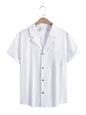 New Mens Short Sleeve T-Shirts Summer Trendy Breathable Loose Youth Basic Cotton Pocket Top Solid Color Stand Up Collar Shirts
