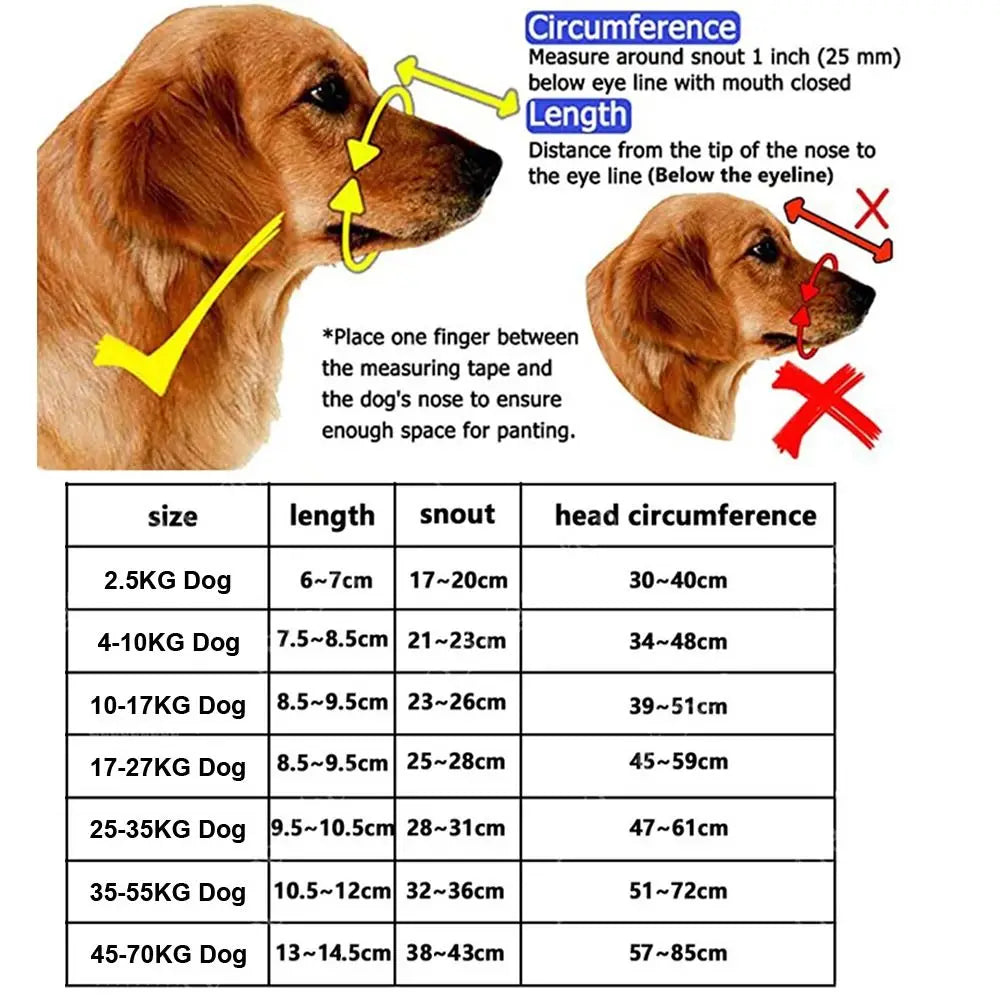 With Reflective Strip Adjustable Dog Muzzle Fashion Can Drink Water Anti-Biting Dog Mouth Cover Breathable Plastic
