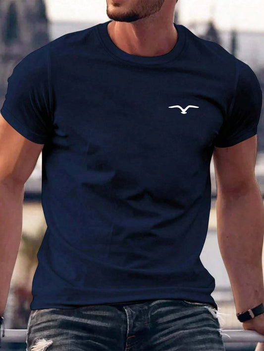 Seagull Men Cotton T-shirt