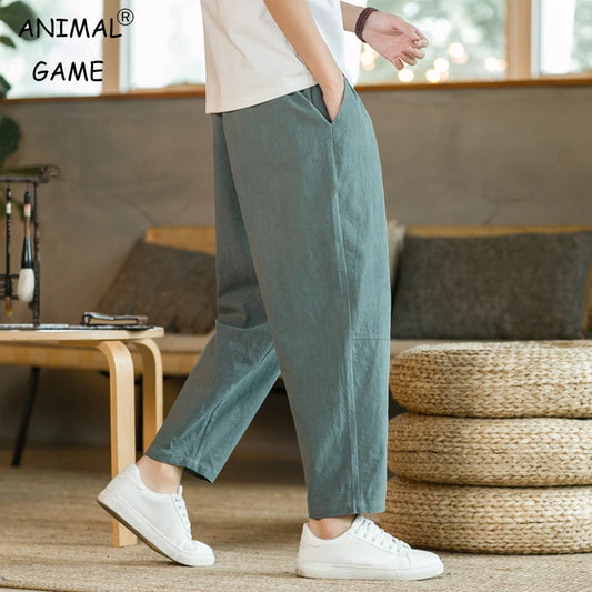Men's Trousers Cotton Linen Fashion Casual Pants