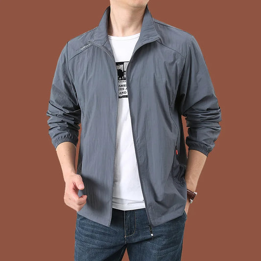 Summer Sun Protection Clothing Men's Light and Cool Mountaineering Running Jacket Ultrathin Fishing Hunting Dry Skin Windbreaker