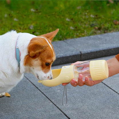 2 in 1 Portable Dog Water Bottle For Small Big Dogs Cat Outdoor Leak-proof Puppy Drinking Bowl With Food Container Pet Feeder