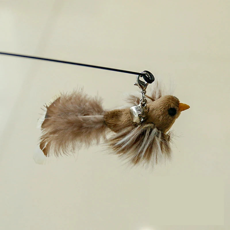 Funny Bird Feather Cat Wand With Bell Accessories Interactive Toys For Cats Kitten Hunting Teaser Exercise Pet Products