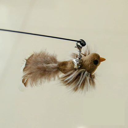 Funny Bird Feather Cat Wand With Bell Accessories Interactive Toys For Cats Kitten Hunting Teaser Exercise Pet Products