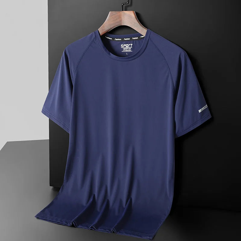 Plus Size T-Shirts Men Summer Clothing Male Tshirt 6XL 7XL Tee Shirts Man Basic Solid Casual Hiking Top Tees Camping Wearing Man