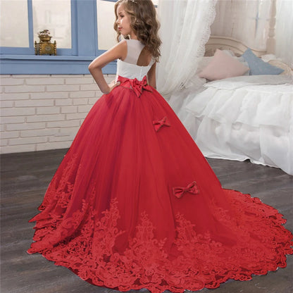 Teen Girls Long Dress Bridesmaid Kids Dresses For Girls Children Princess Party Wedding Gown Formal Occasion Dresses 10 14 Years