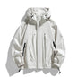 Men Jacket Hooded Windbreaker Trench Coats Oversize Plus Size Waterproof Black Bomber Camping Loose Thin Softshell