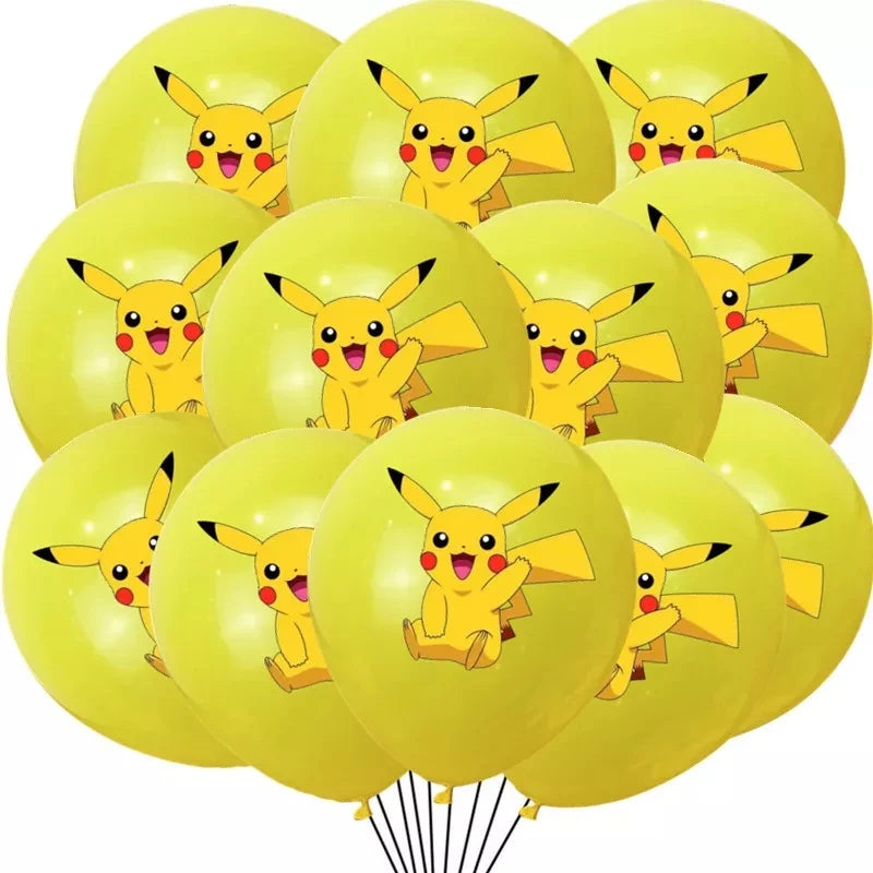 pokemon Latex Balloons Birthday Party Supplies Cartoon Pikachu Balloon Baby Shower Kids Favor For Party Decorations