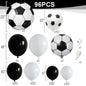 Football Theme Party Balloons Garland Arch Kit Black White 4D Soccer Ball Foil Balloon for Boy's Birthday  Party Decoration