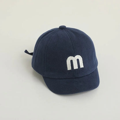 Summer Baby Short Brim Baseball Cap Patchwork Adjustable Mesh Sun Hat For Boy Girl Letter Embroidery Infant Duck Tongue Caps