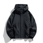Men Jacket Hooded Windbreaker Trench Coats Oversize Plus Size Waterproof Black Bomber Camping Loose Thin Softshell