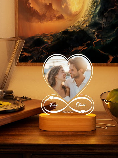 Personalized Anniversary Couples Gifts For Women And Men, Custom Acrylic Heart Picture Frame With Photo, Custom Acrylic Spotify