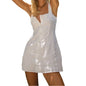 Women Short Dress Sleeveless Square