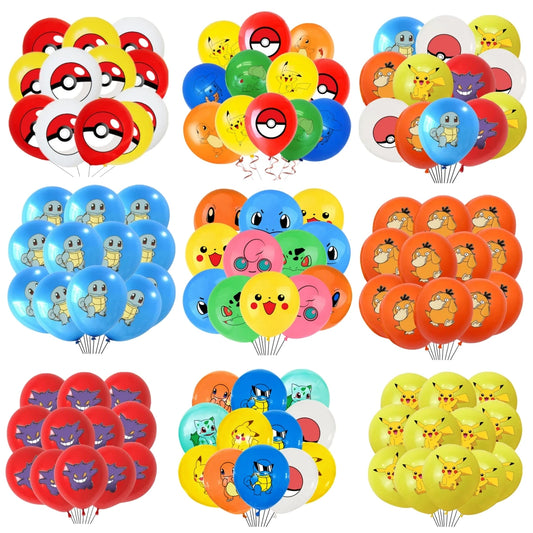 pokemon Latex Balloons Birthday Party Supplies Cartoon Pikachu Balloon Baby Shower Kids Favor For Party Decorations