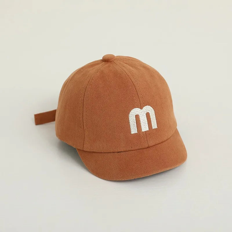 Summer Baby Short Brim Baseball Cap Patchwork Adjustable Mesh Sun Hat For Boy Girl Letter Embroidery Infant Duck Tongue Caps