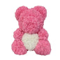 40cm Artificial Rose Heart Teddy Bear Handmade Bear of Roses For Women Valentine's Day Wedding Bithday Gift