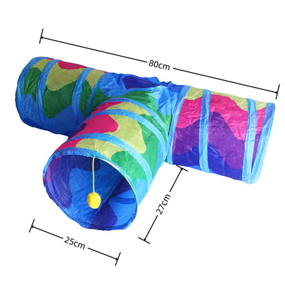 Cat Tunnel Tube Foldable Cat Toys Kitty Training Interactive Fun Toy Tunnel Bored for Puppy Kitten