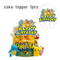 Pokemon Happy Birthday Acrylic Cake Topper Party Decoration Pikachu Cake Decor Flag Baby Shower