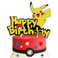 Pokemon Happy Birthday Acrylic Cake Topper Party Decoration Pikachu Cake Decor Flag Baby Shower