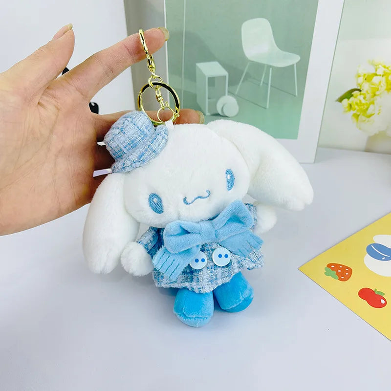 Sanrioed Kawaii Hello Kitty  Kuromi  Plush Doll Toys Pendant Cute Plush  Keychain Bag Pendant Christmas Gifts12CM