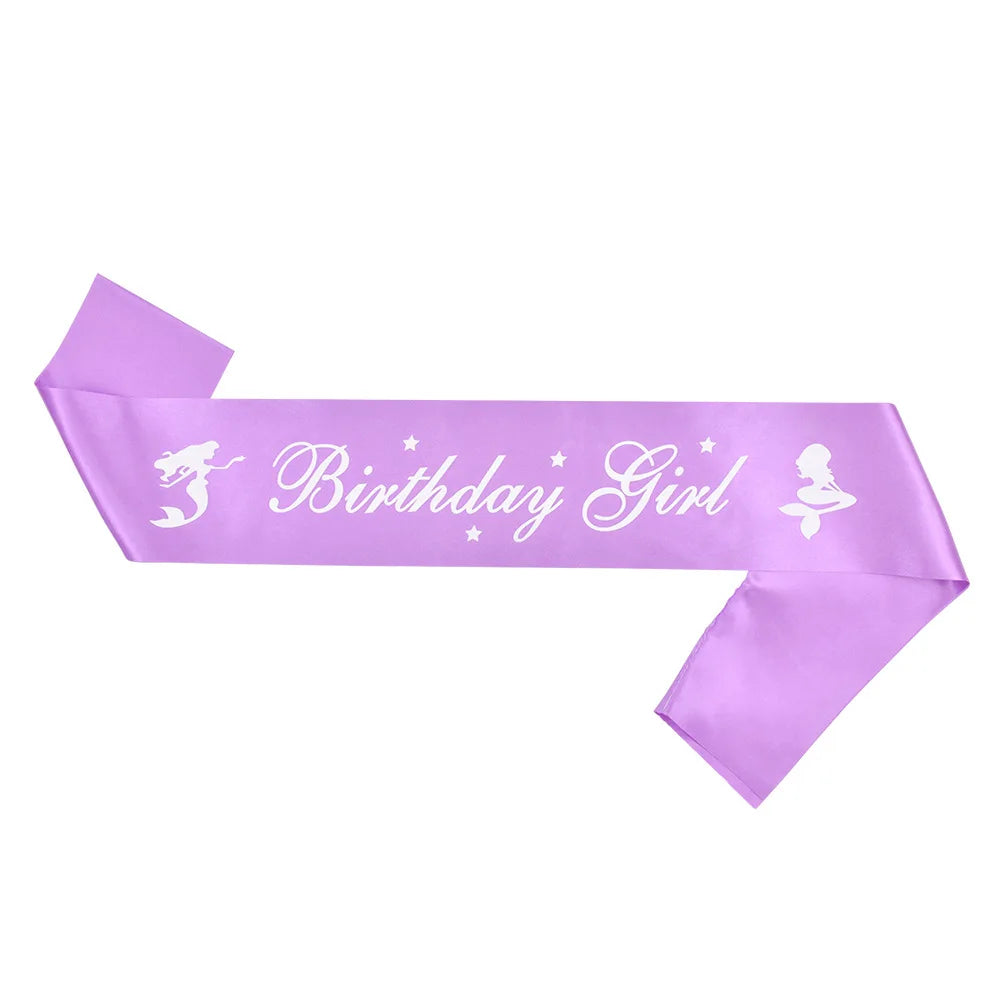 156*9.5cm Mermaid Birthday Girl Shoulder Strap Mermaid Party Crown