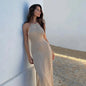 Summer Dress Bikinis Cover-ups  Elegant Halter Beachdress