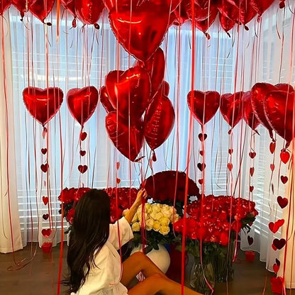1Set Anniversary Decoration Foil Balloons Happy Anniversary Banner for Wedding Bridal Shower Valentine's Day Decoration Globos
